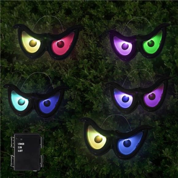 Holiday | Halloween Ghost Eyes String Lights Battery Operated Lighted ...